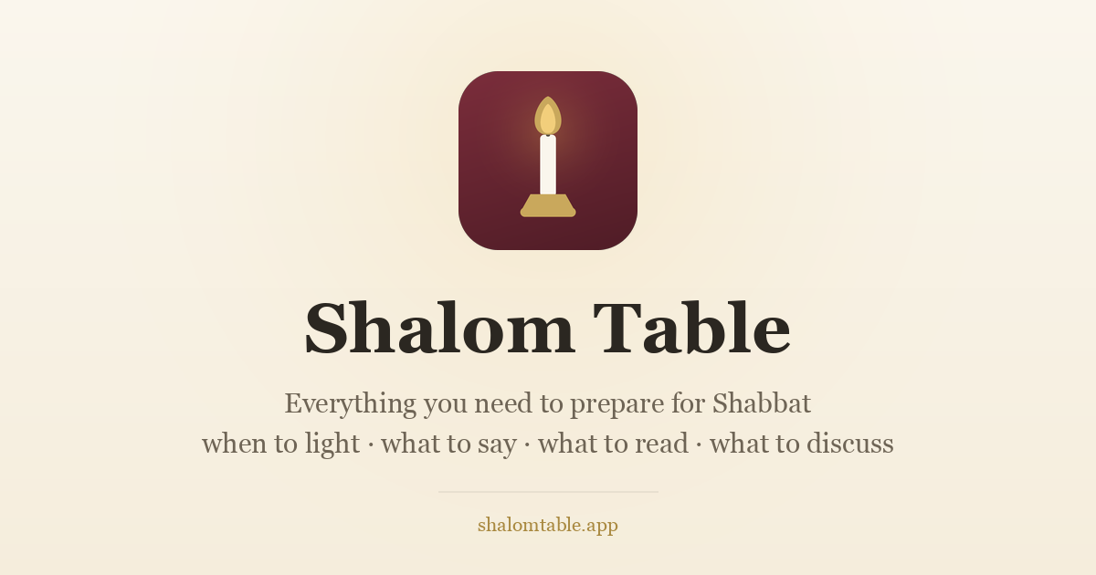 Shalom Table candle mark